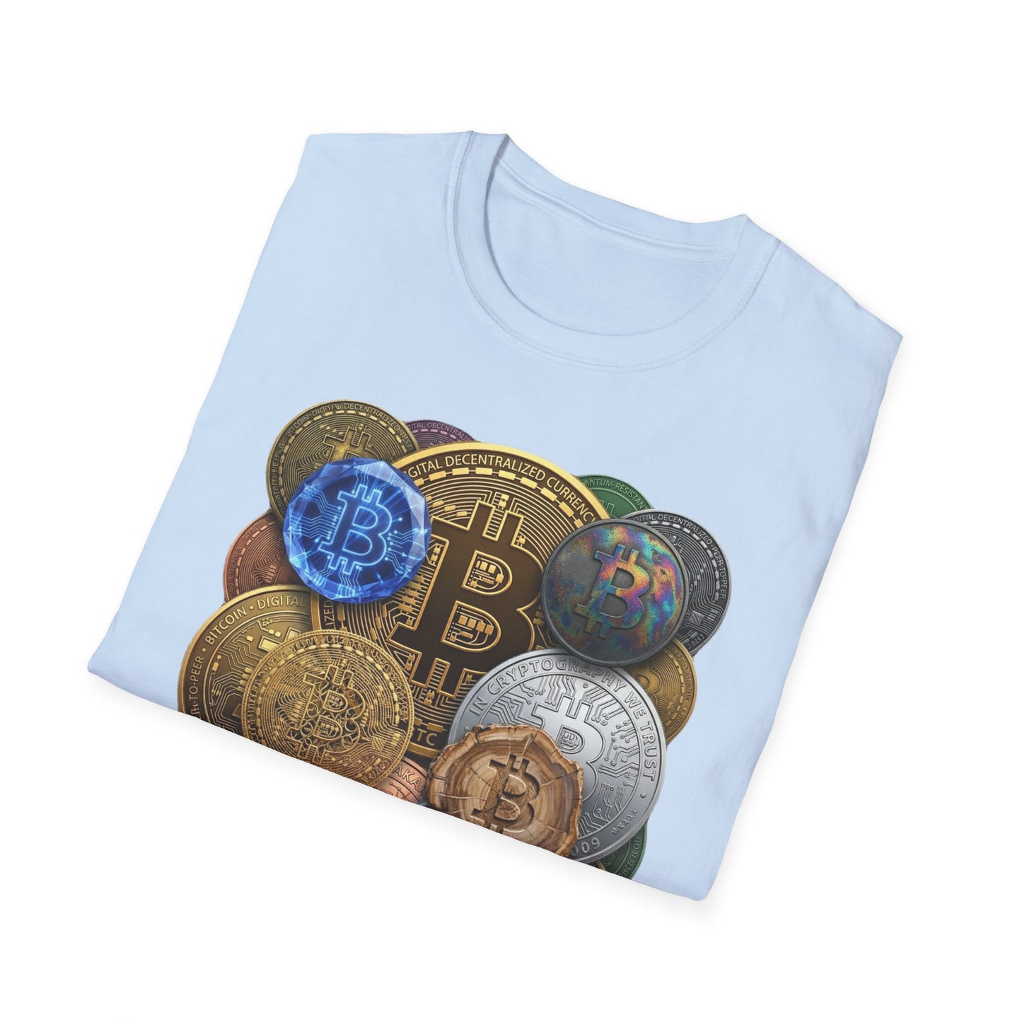 Bitcoin Crypto Coins Graphic T‑Shirt — Cryptocurrency Investor Tee