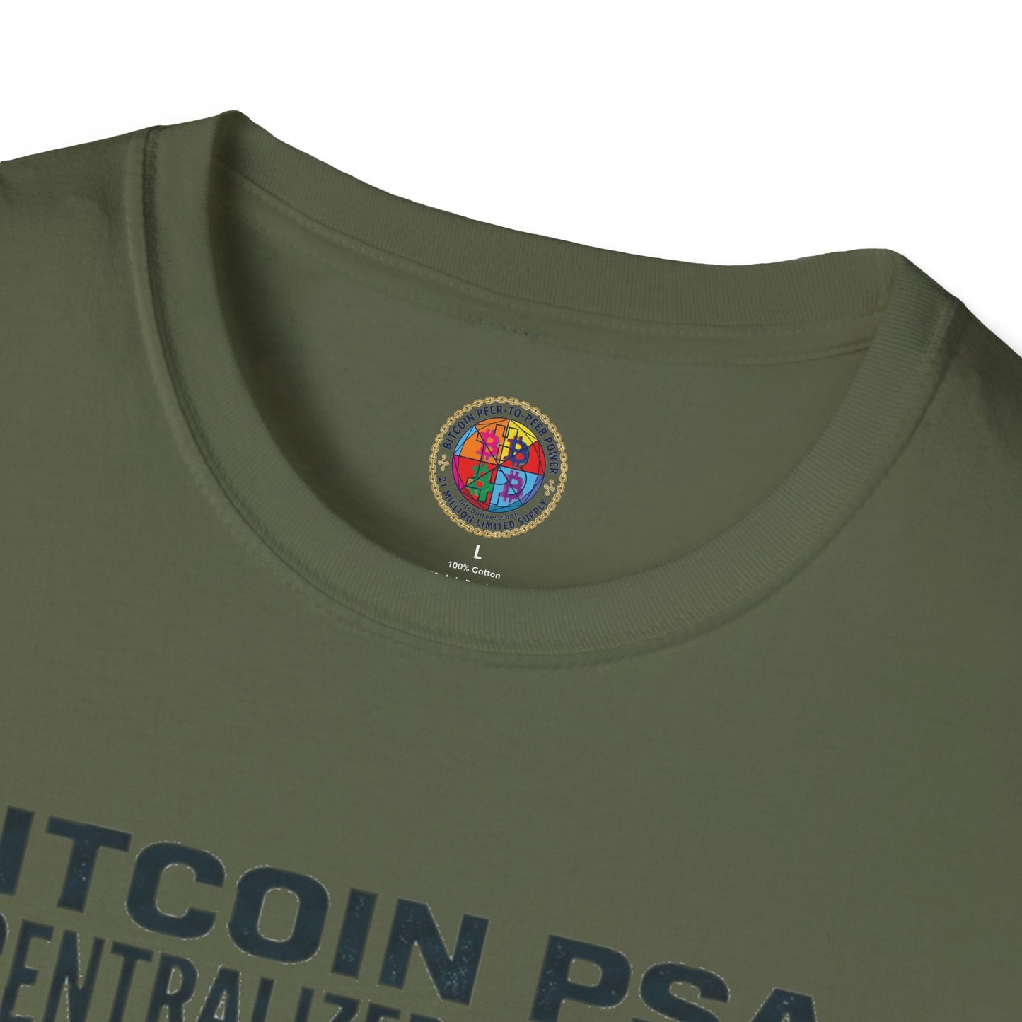 Bitcoin PSA T-Shirt — "Decentralized Vigilance: Not Your Keys, Not Your Coins"