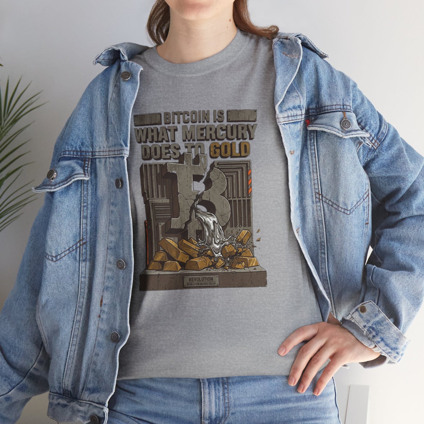 Bitcoin Mercury Effect T-Shirt — "Bitcoin is what mercury does to gold" Graphic Tee