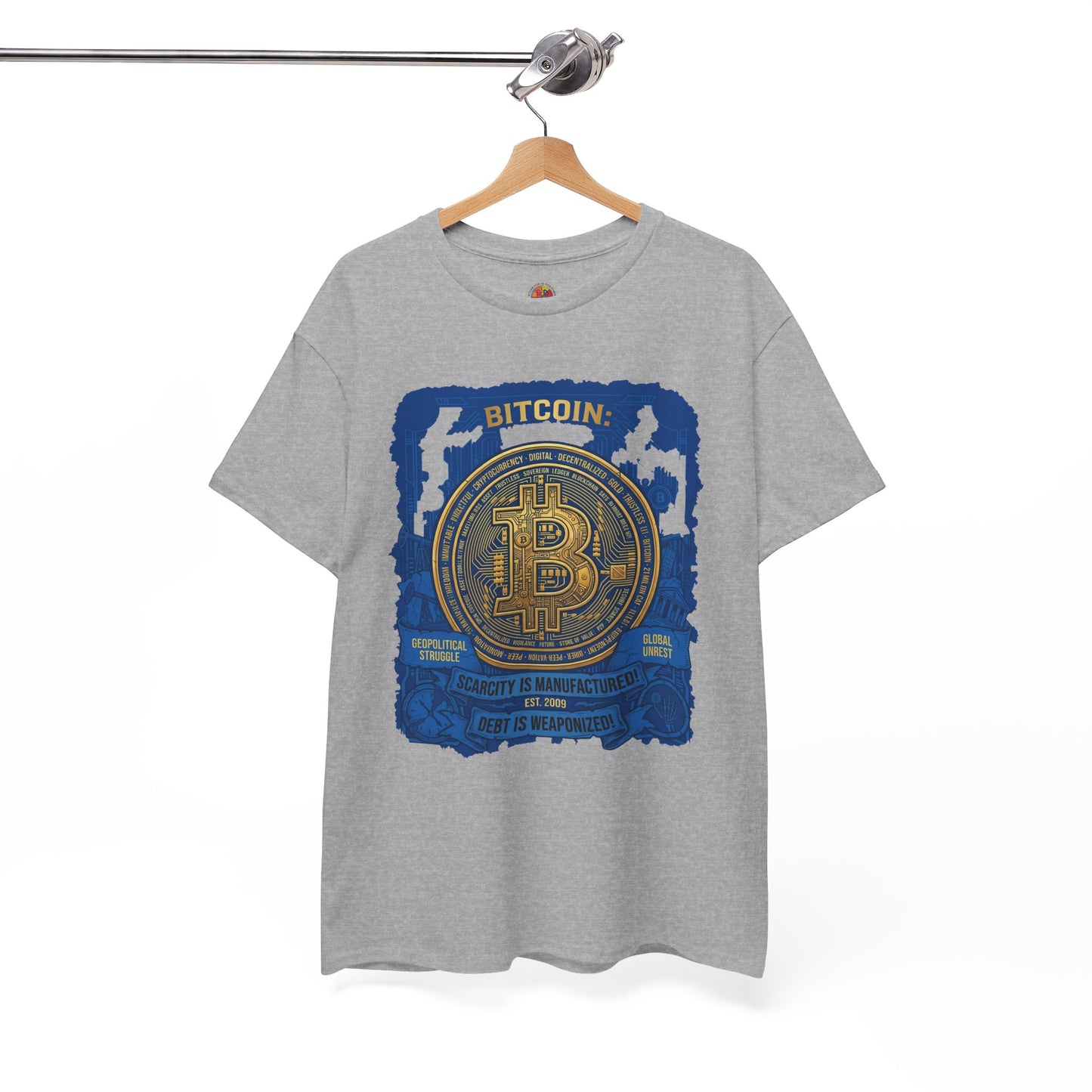Bitcoin Vintage Coin Graphic Tee — Crypto Enthusiast T-Shirt