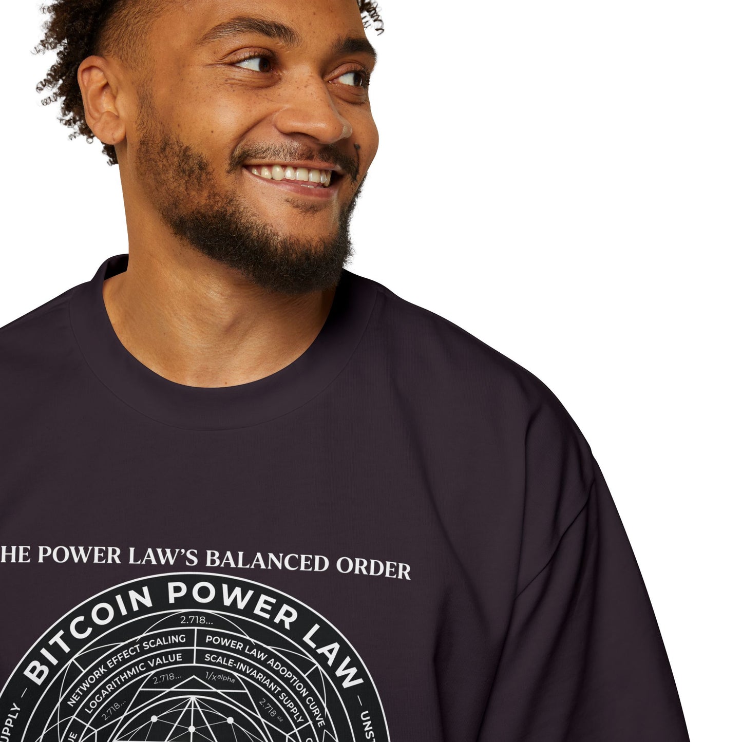 Bitcoin Power Law Men's Oversized Tee