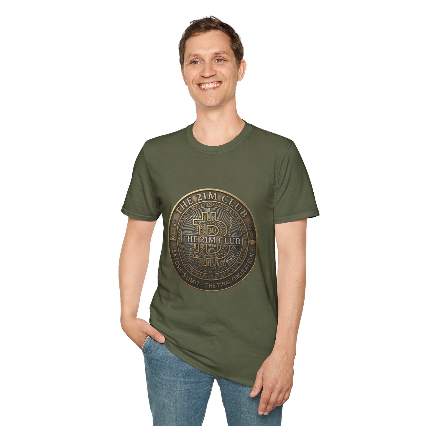 Bitcoin The 21M Club T-Shirt — Retro Crypto Coin Design
