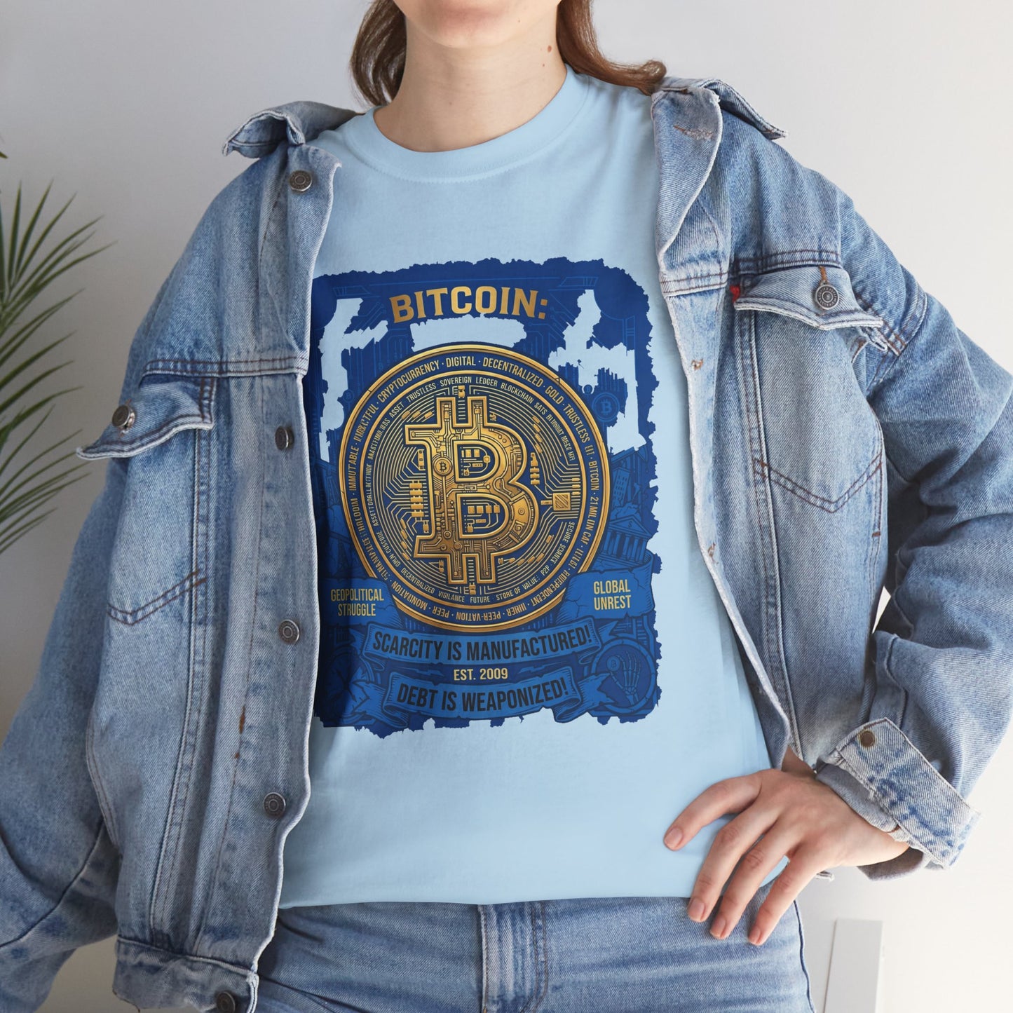 Bitcoin Vintage Coin Graphic Tee — Crypto Enthusiast T-Shirt