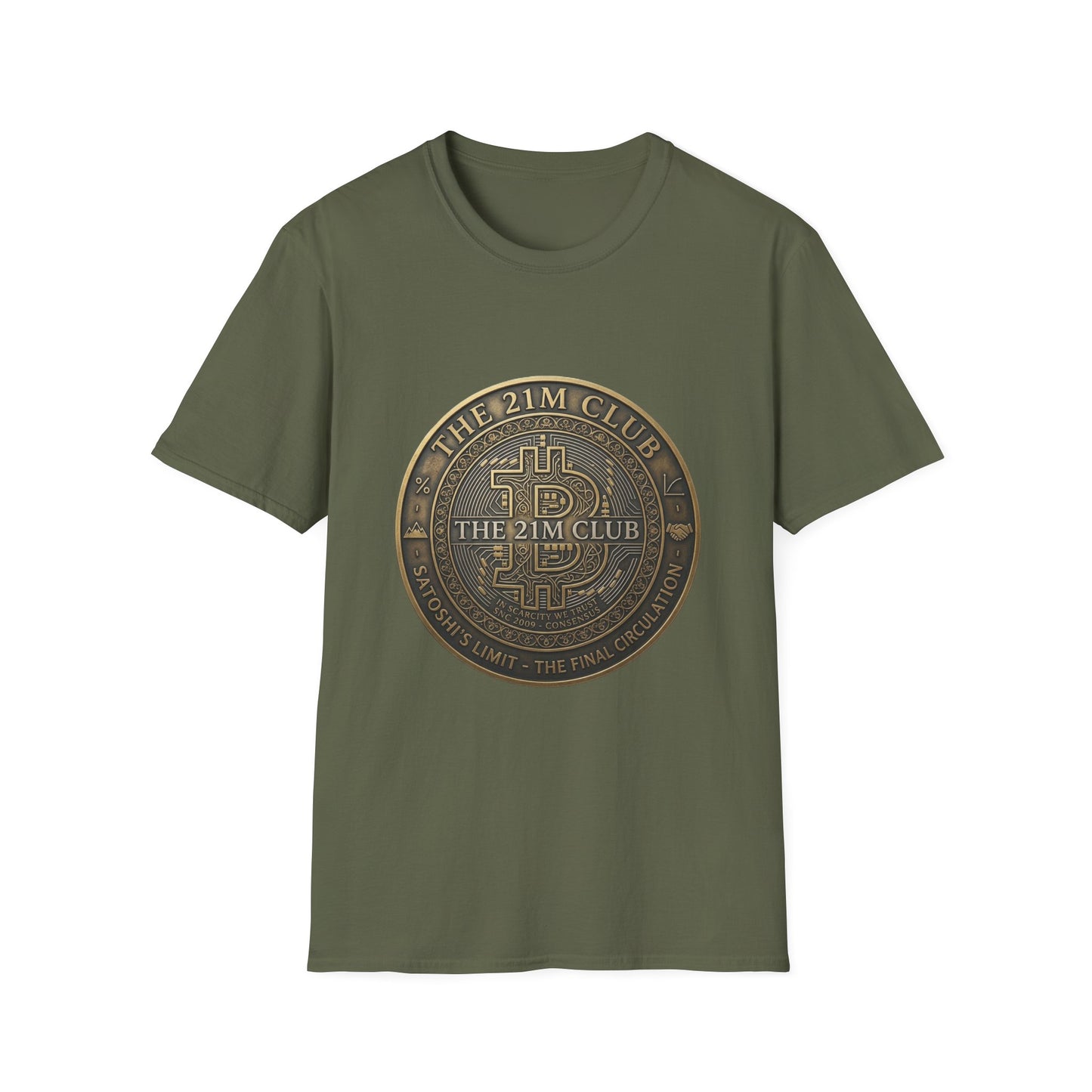 Bitcoin The 21M Club T-Shirt — Retro Crypto Coin Design