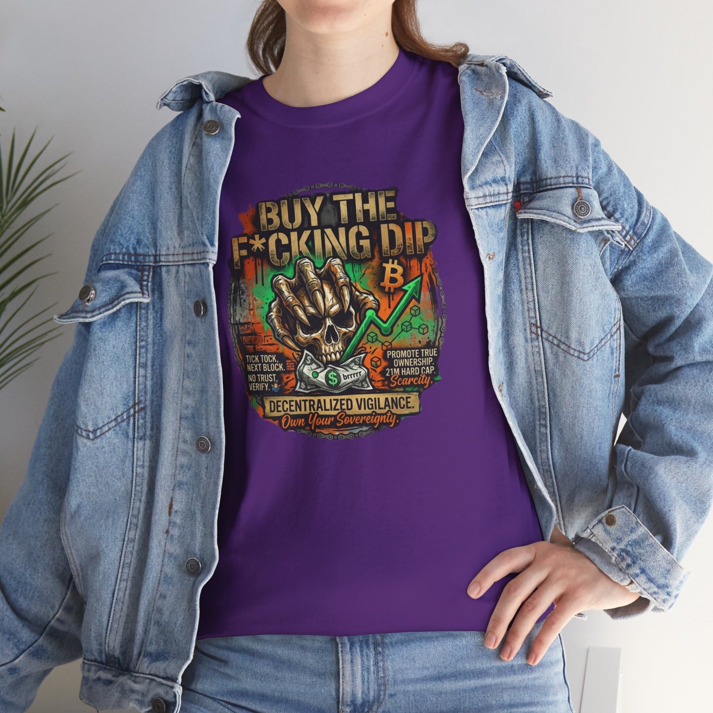 Buy The F*cking Dip Graphic Tee — Stock Market Crypto HODL Trading Shirt