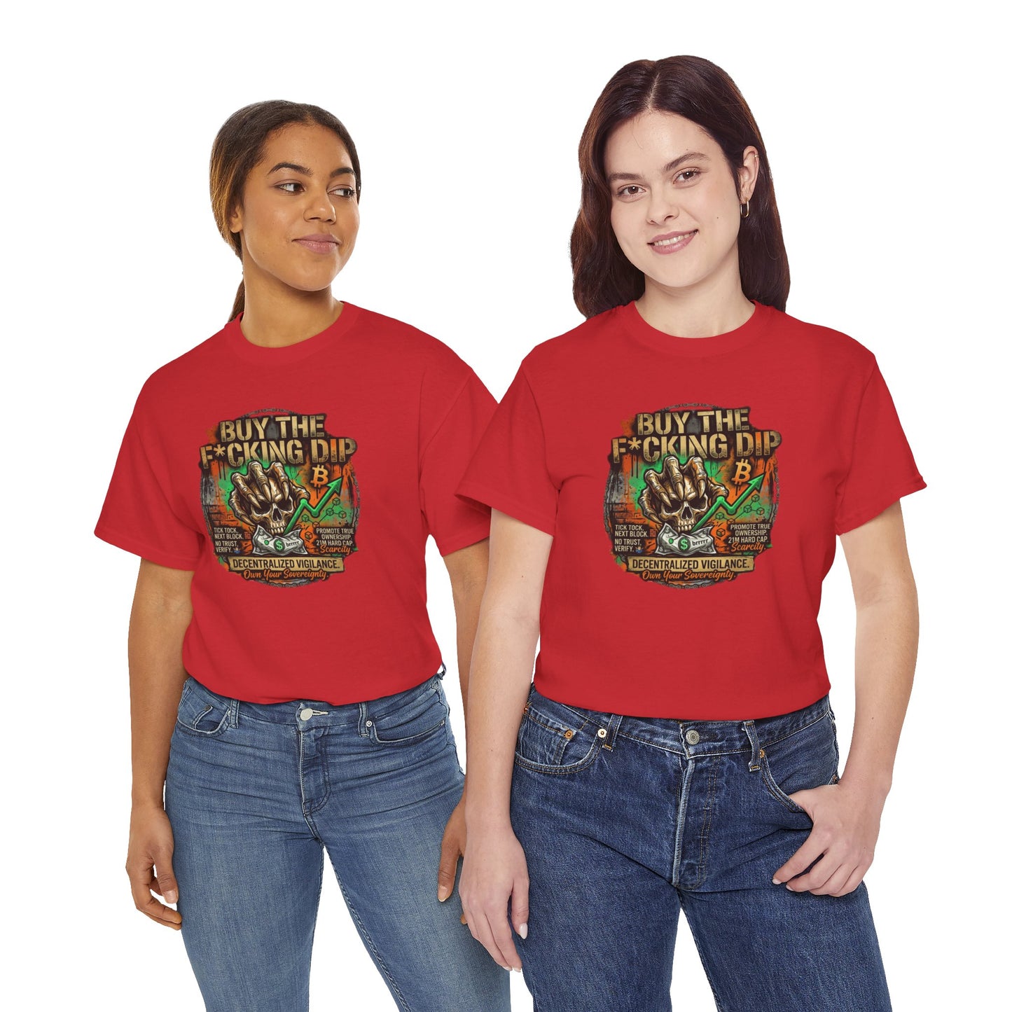 Buy The F*cking Dip Graphic Tee — Stock Market Crypto HODL Trading Shirt