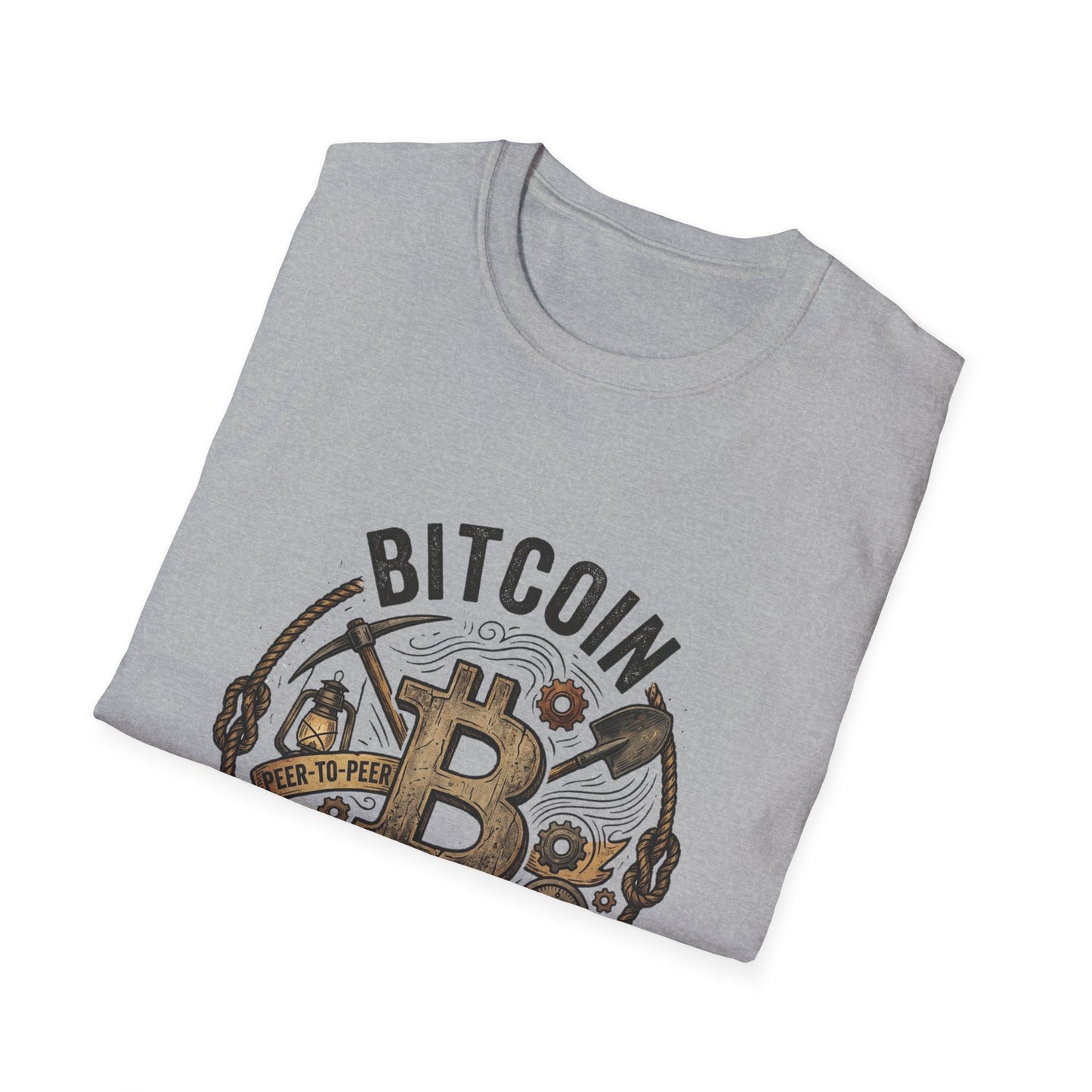 Bitcoin Hard Money T-Shirt — Vintage Crypto Mining Design