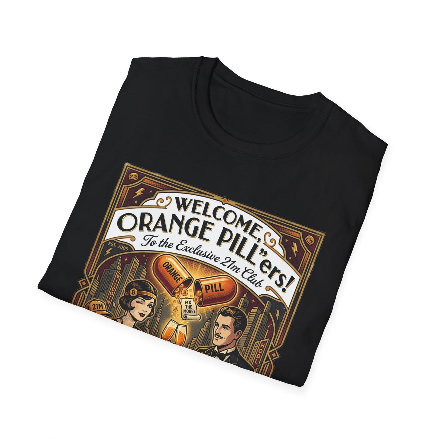 Vintage 'Welcome Orange Pill' T-Shirt — Retro Apothecary Graphic Tee