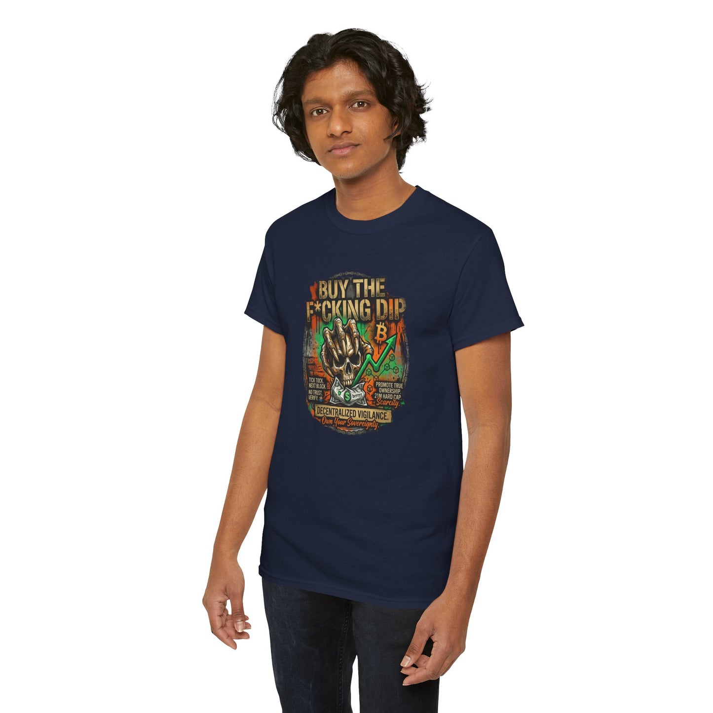 Buy The F*cking Dip Graphic Tee — Stock Market Crypto HODL Trading Shirt
