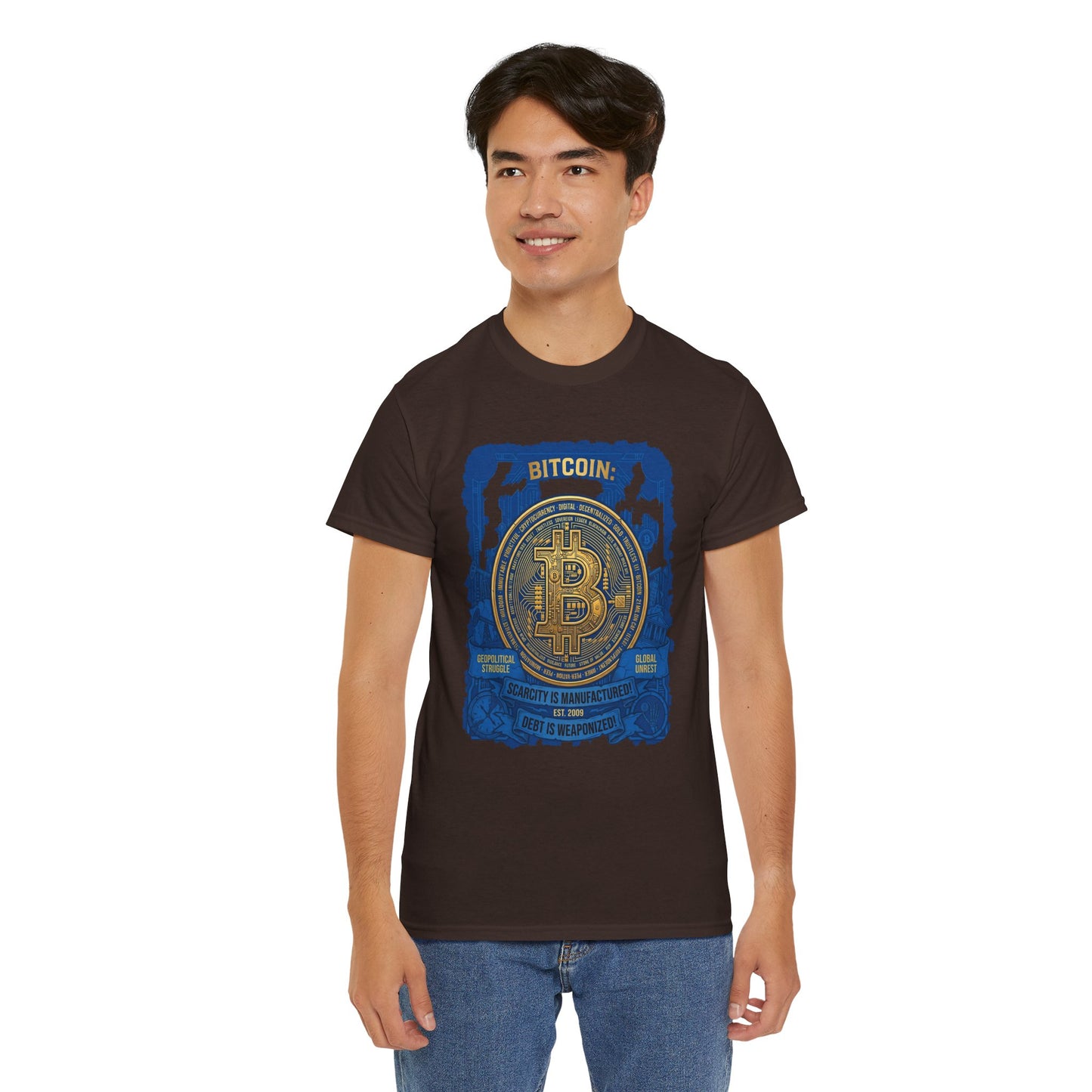 Bitcoin Vintage Coin Graphic Tee — Crypto Enthusiast T-Shirt