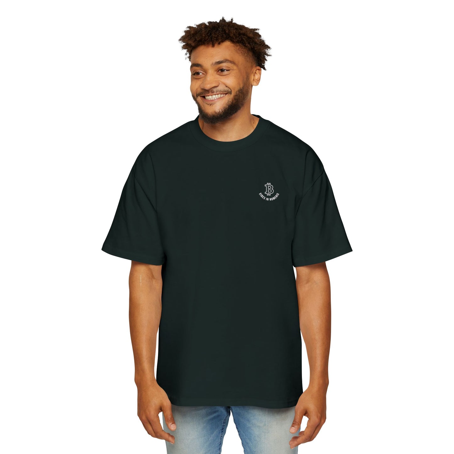 Men's Oversized Tee — Small "Vires in Numeris" Design