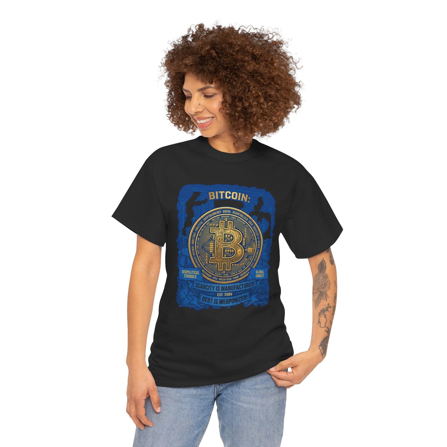 Bitcoin Vintage Coin Graphic Tee — Crypto Enthusiast T-Shirt