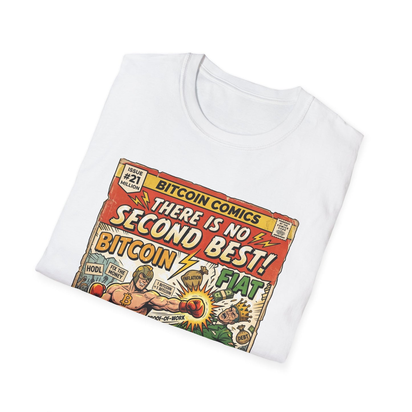 Bitcoin Comics Retro T-Shirt — "There Is No Second Best!" Vintage Crypto Tee