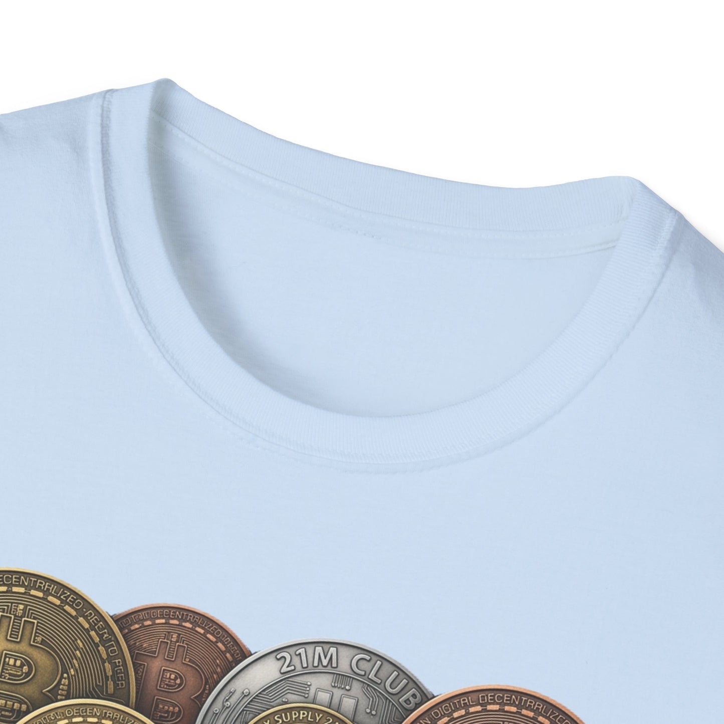21M Club Coins Stack T-Shirt — Bitcoin & Altcoin Vintage Coins Tee