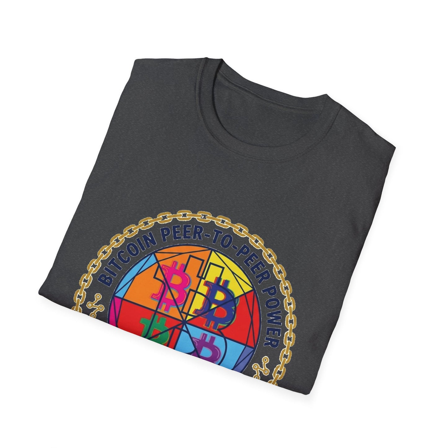 Bitcointees Colorwheel Logo T-Shirt — Crypto Peer-to-Peer Graphic Tee