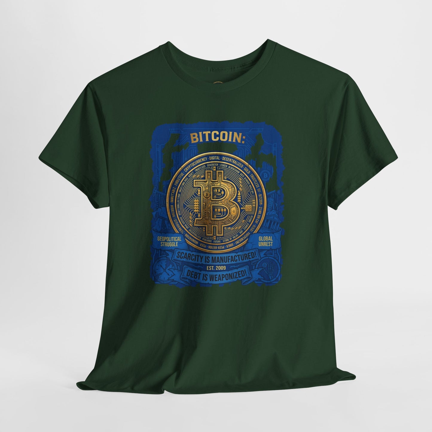 Bitcoin Vintage Coin Graphic Tee — Crypto Enthusiast T-Shirt