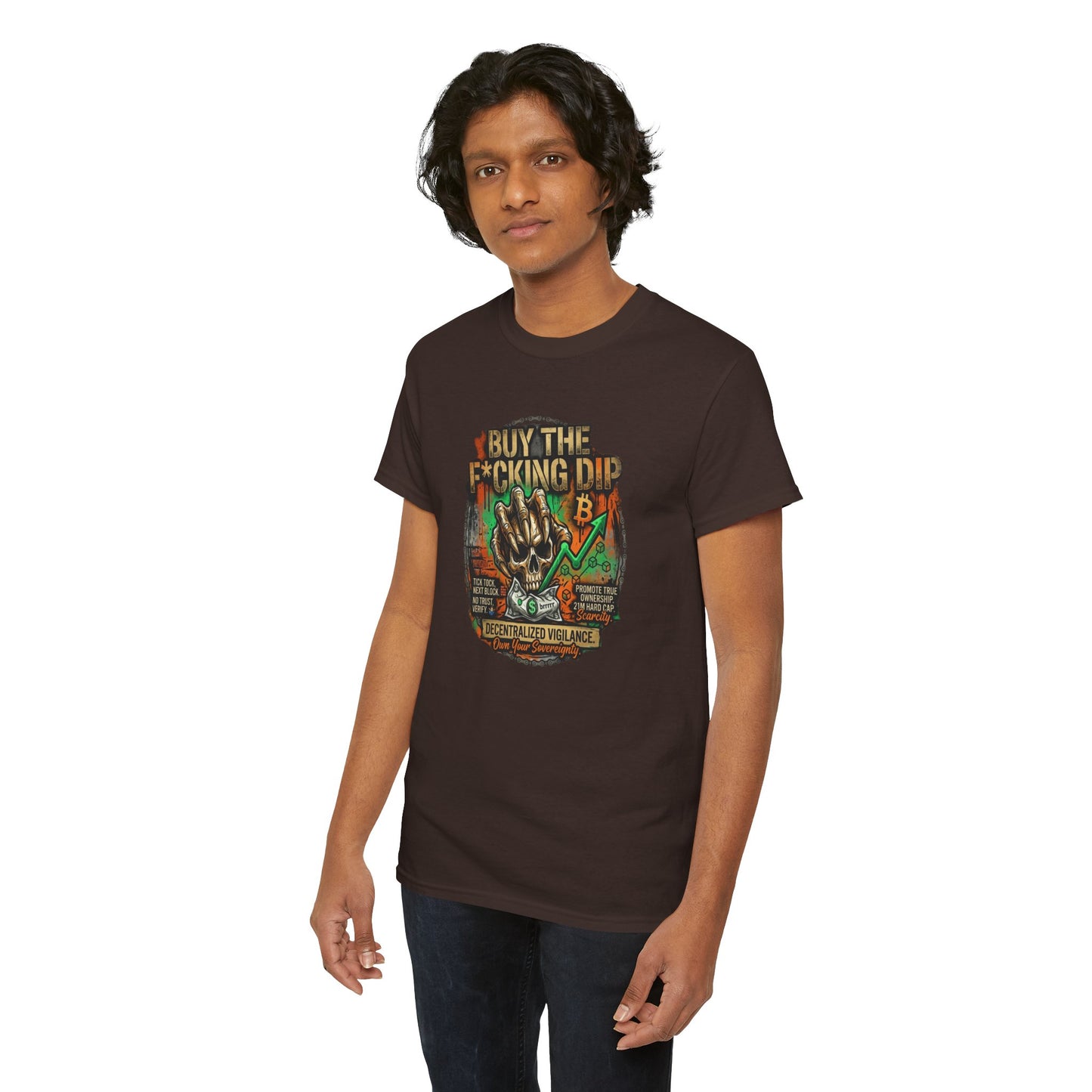 Buy The F*cking Dip Graphic Tee — Stock Market Crypto HODL Trading Shirt