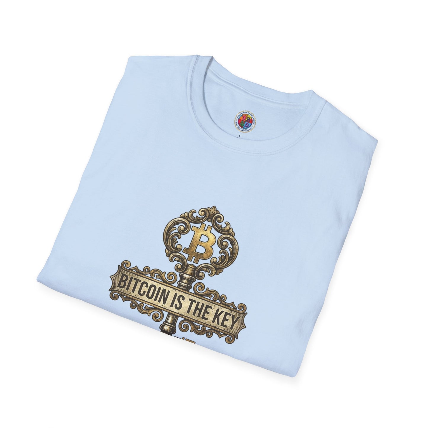 Bitcoin Is The Key Graphic T-Shirt — Vintage Key Crypto Tee