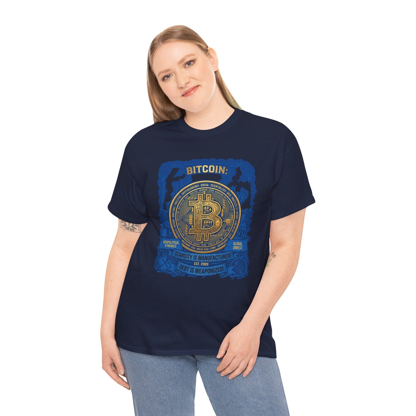 Bitcoin Vintage Coin Graphic Tee — Crypto Enthusiast T-Shirt